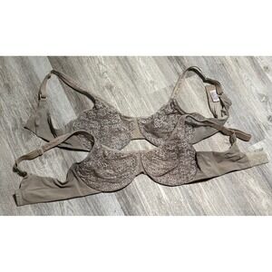 Olga Christina 55007 Women's 40DD Beige Lace Full Coverage Bra